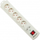 Сетевой фильтр DEFENDER DFS951. 5 розеток  с заземлением. Защита от перегрузки и короткого замыкания. 